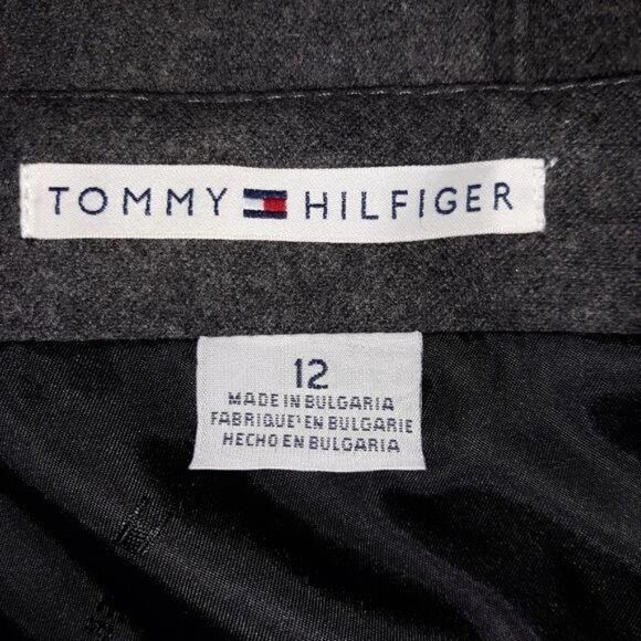 Tommy Hilfiger Y2K Parochial School Girl Wool Pleated Trumpet Skirt Gray Sz 12 - Picture 3 of 10